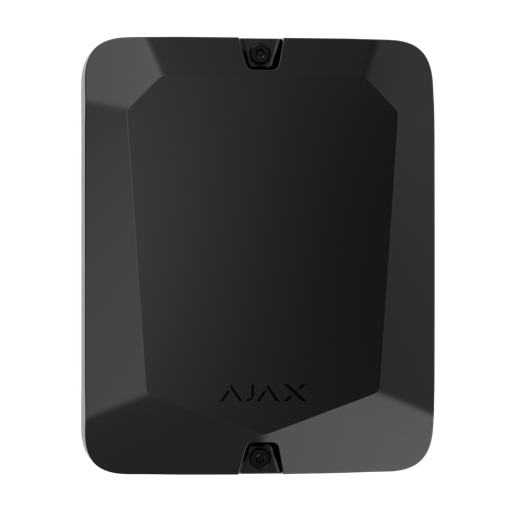 Boîtier noir pour l'installation et la connexion du module Fibra LineSupply  Certificat de grade 3 Boîtier avec 1 emplacement Emplacement pour une batterie de 7 Ah Niveau à bulle préinstallé Auto-protection fournie